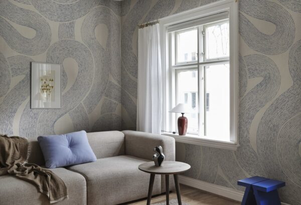 Sandberg pilttapeet Zen Mural, Indigo Blue S10359