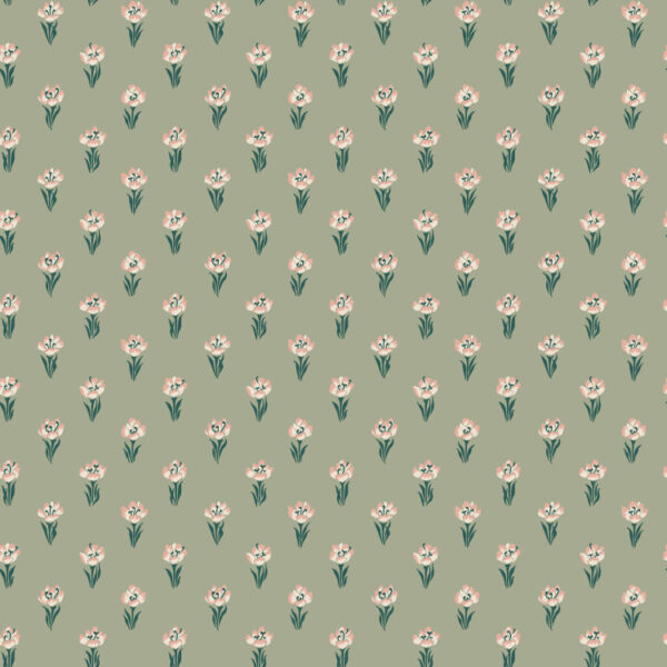 Sandberg tapeet Betty, Green S10374