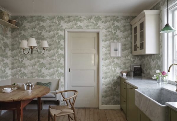 Sandberg tapeet Raphael, Light Green S10381
