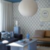 Sandberg tapeet Wilma,	Blue S10390