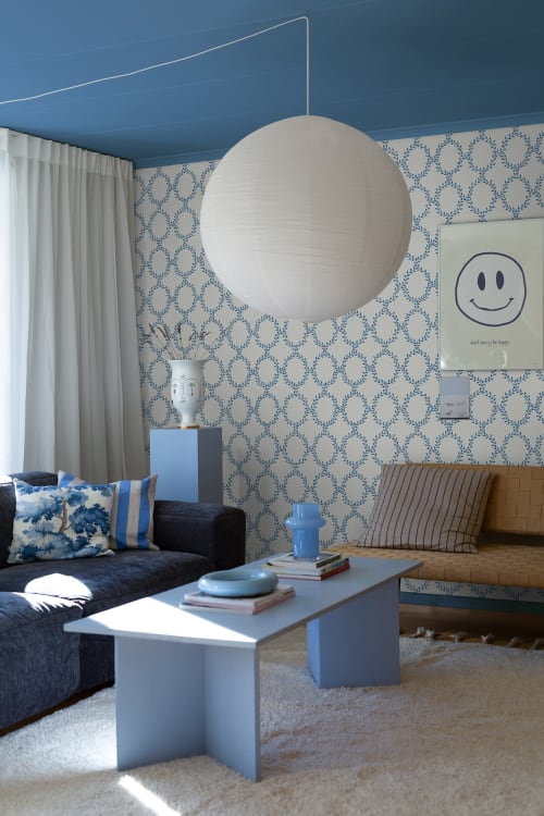 Sandberg tapeet Wilma,	Blue S10390