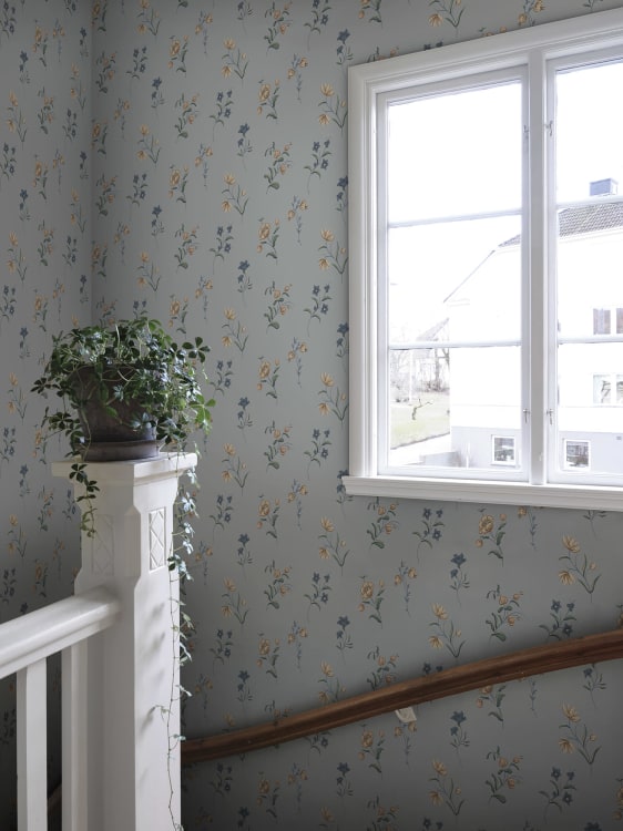 Sandberg tapeet Hanna, Misty Blue S10393