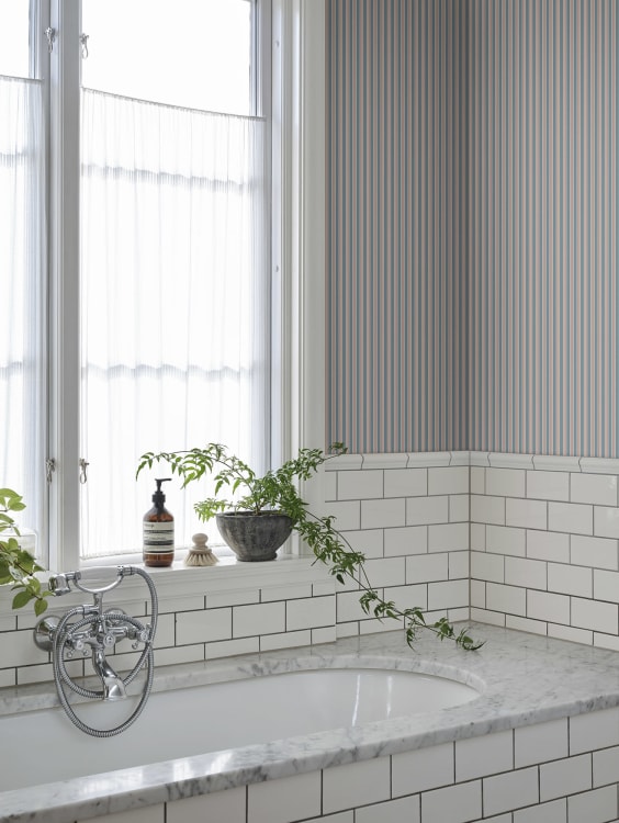 Sandberg tapeet Linn, Sky Blue S10397