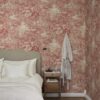 Sandberg pilttapeet Forest Toile, Red S10401