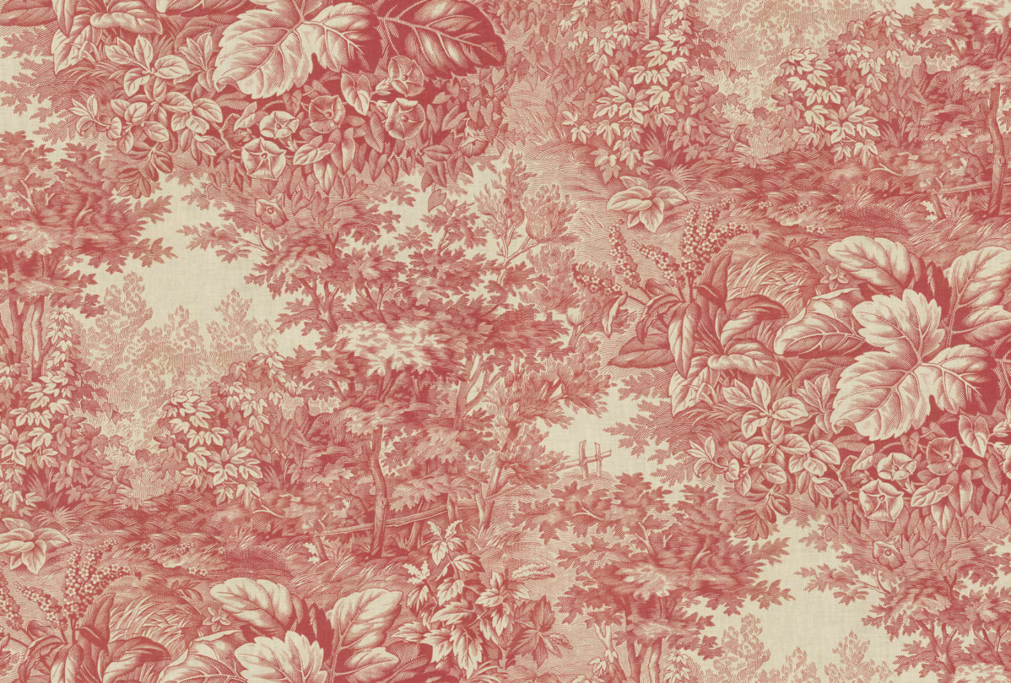Sandberg pilttapeet Forest Toile, Red S10401