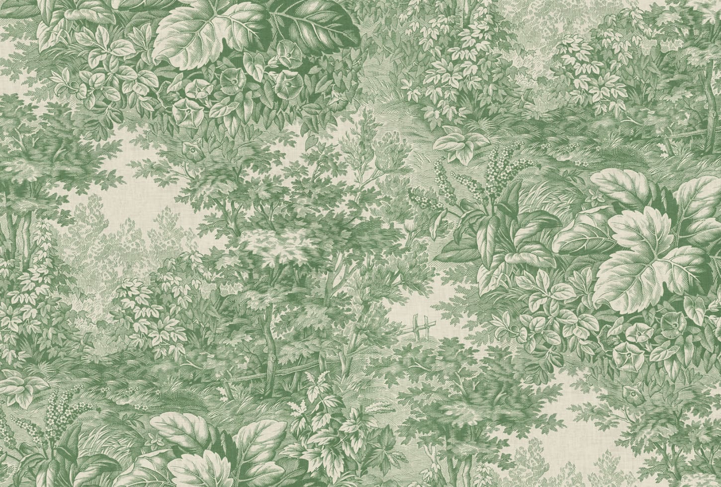 Sandberg pilttapeet Forest Toile, Green S10403