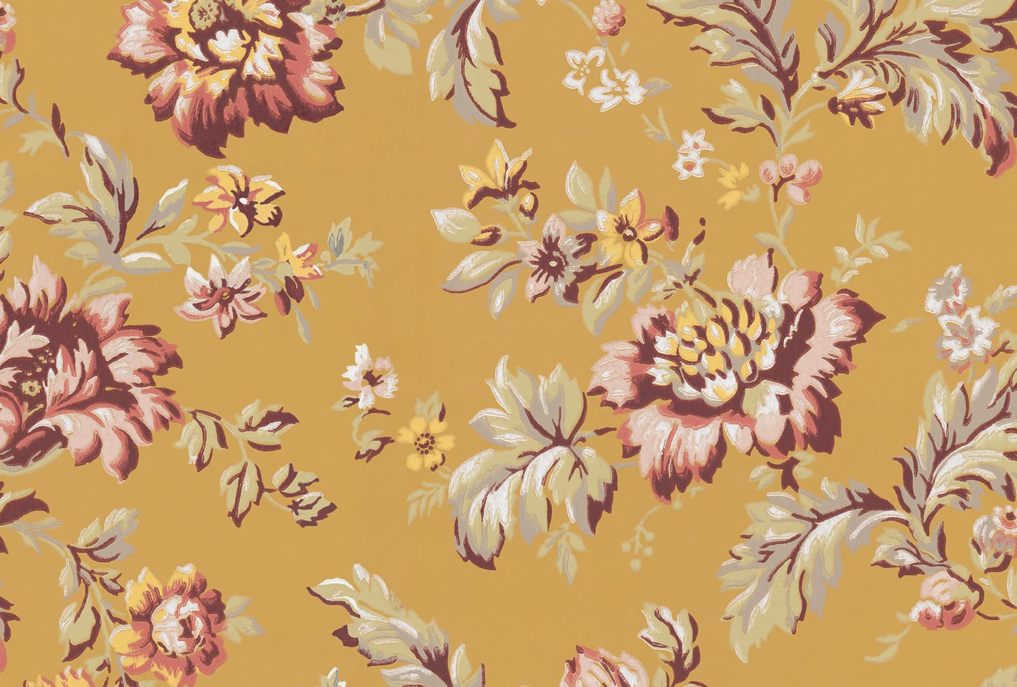 Sandberg tapeet Rosenholm, Yellow S10414