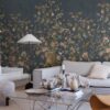 Sandberg pilttapeet Chinoiserie Garden, Dark Blue S10416