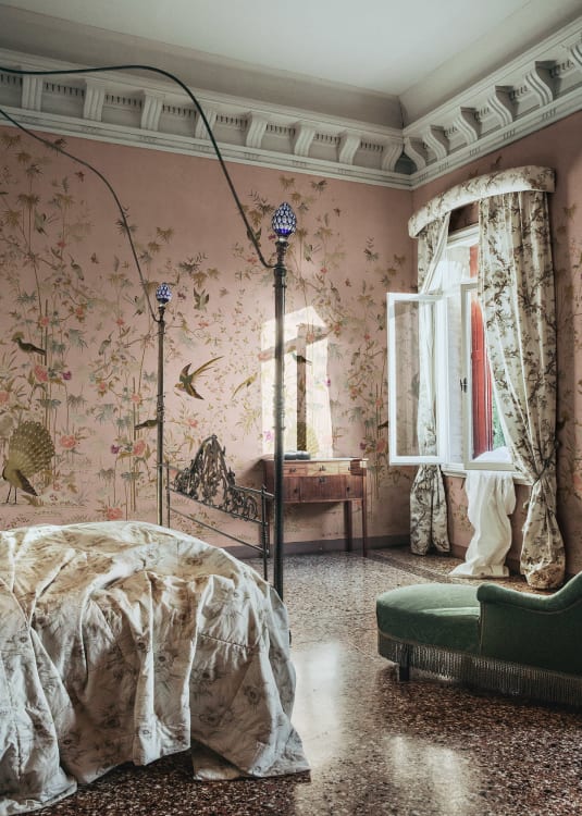 Sandberg pilttapeet Chinoiserie Garden, Pink S10417