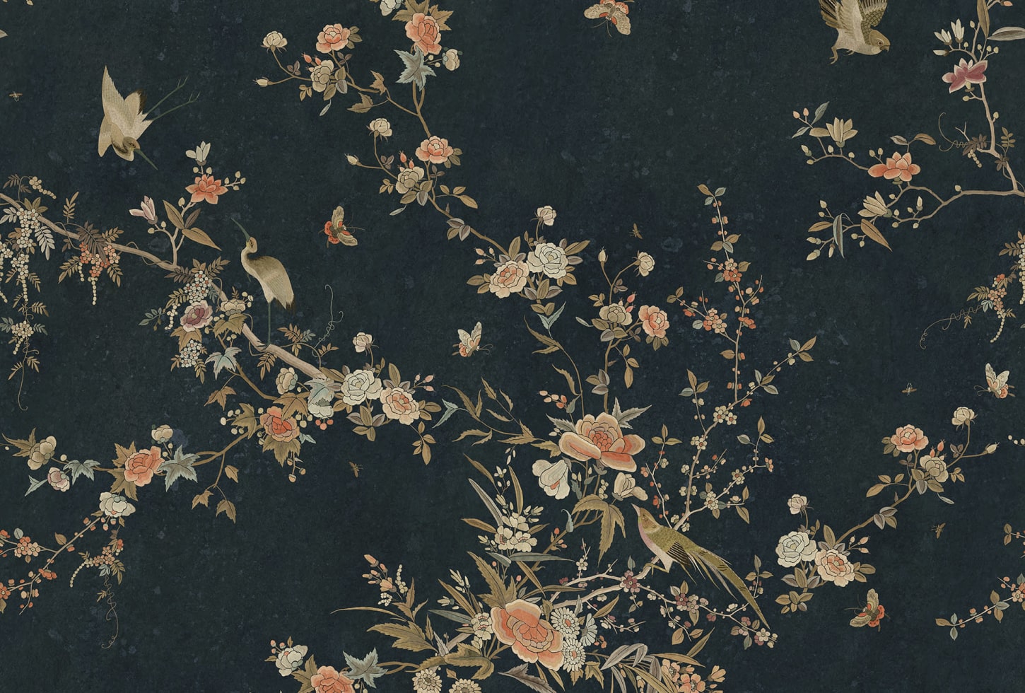 Sandberg pilttapeet Bloom, Midnight Blue S10428