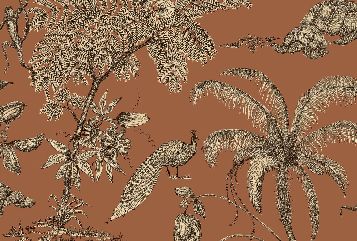 Sandberg tapeet Moa, Terracotta S10432