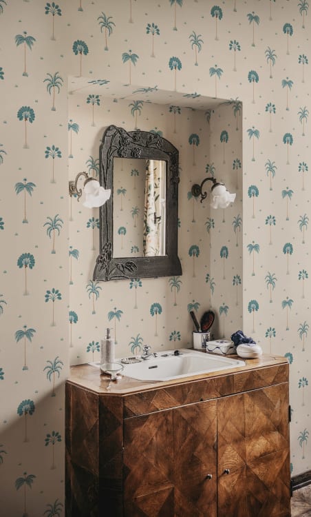 Sandberg tapeet Milo, Misty Blue S10437