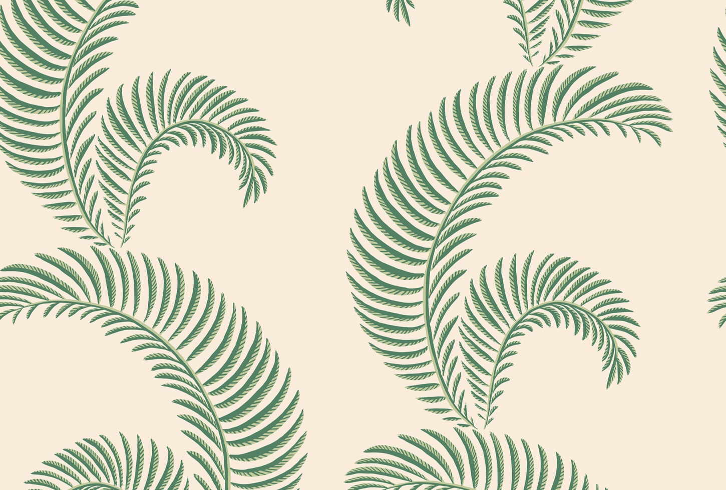 Sandberg tapeet Jasmine, Garden Green S10439