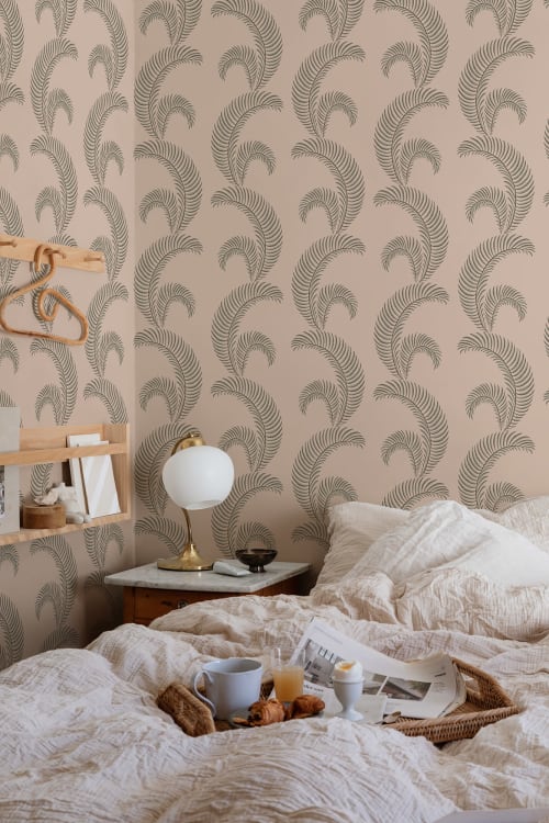 Sandberg tapeet Jasmine, Pink S10441