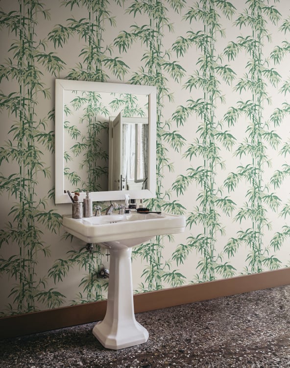 Sandberg tapeet Leon, Garden Green S10443