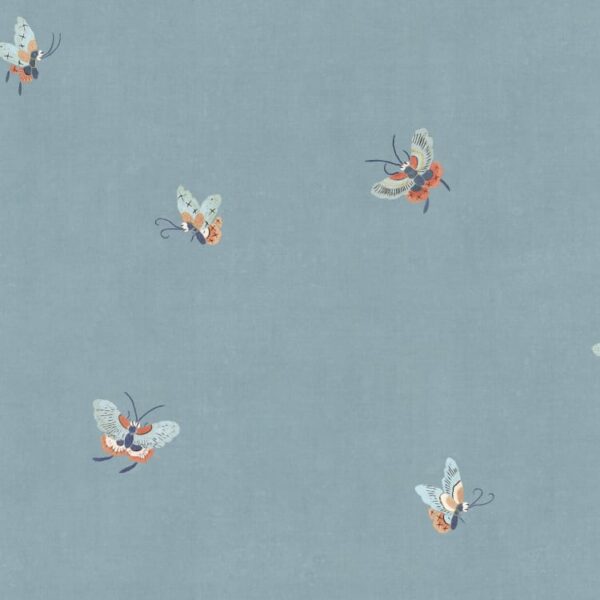 Sandberg tapeet Butterflies, Misty Blue S10448