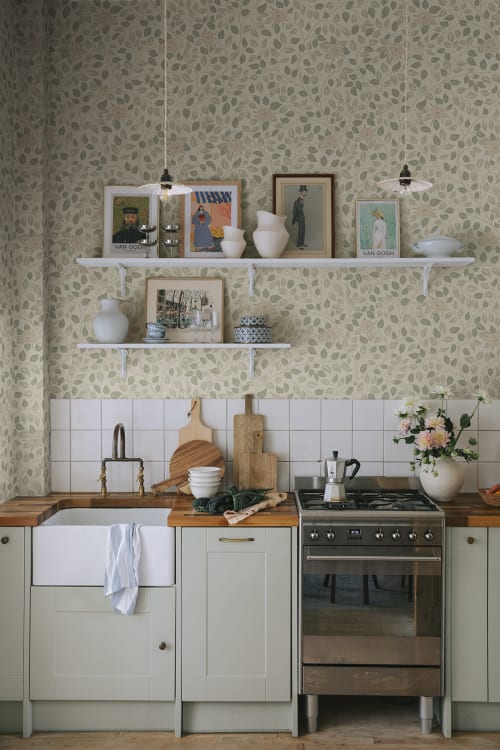 Sandberg tapeet Solliden, Spring Green S10462