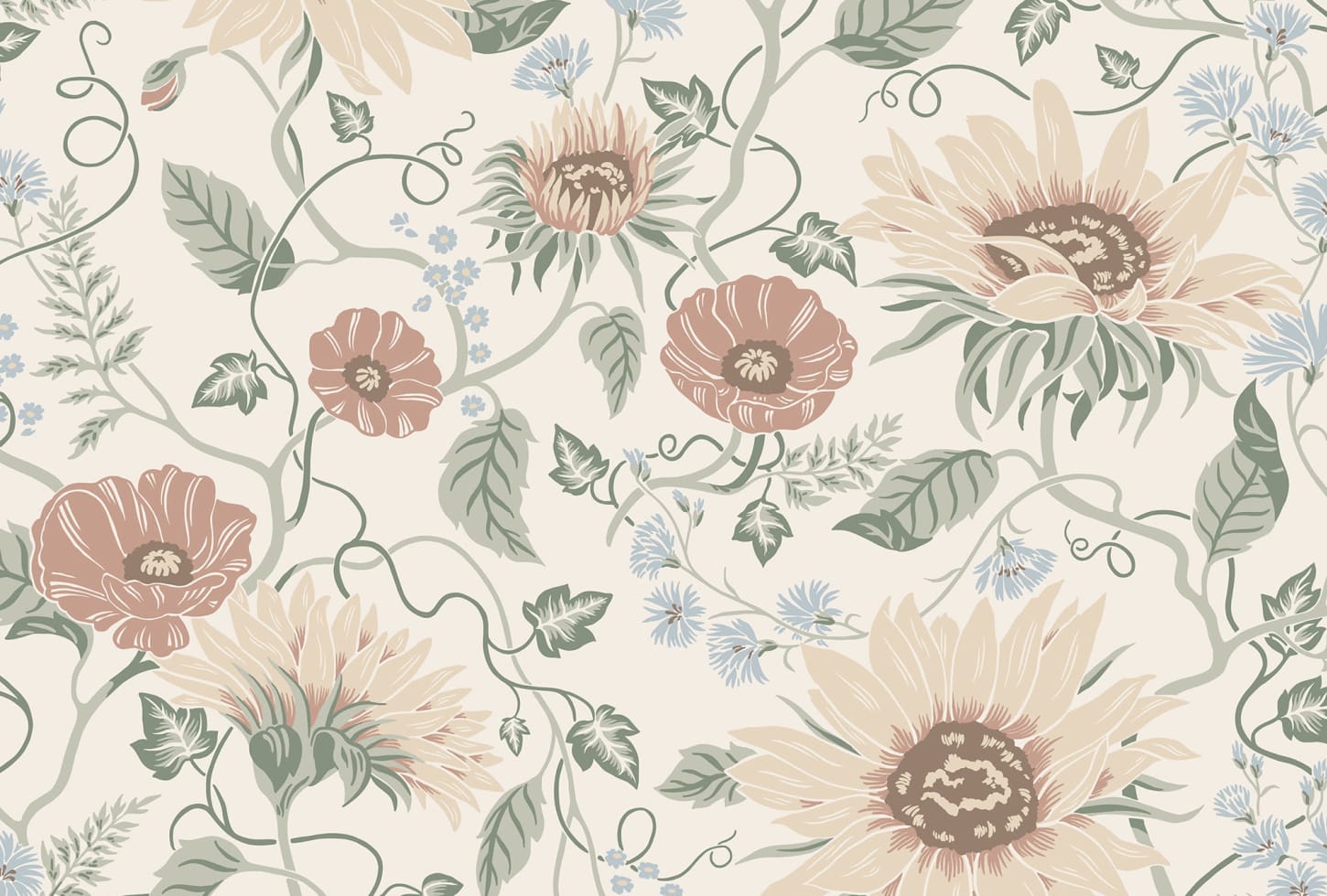 Sandberg tapeet Solveig, Colorful S10478