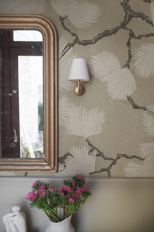 Sandberg pilttapeet Pine Mural, Beige S10487