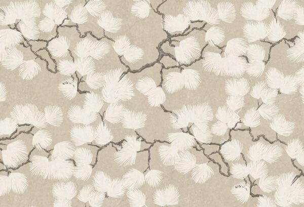 Sandberg pilttapeet Pine Mural, Beige S10487