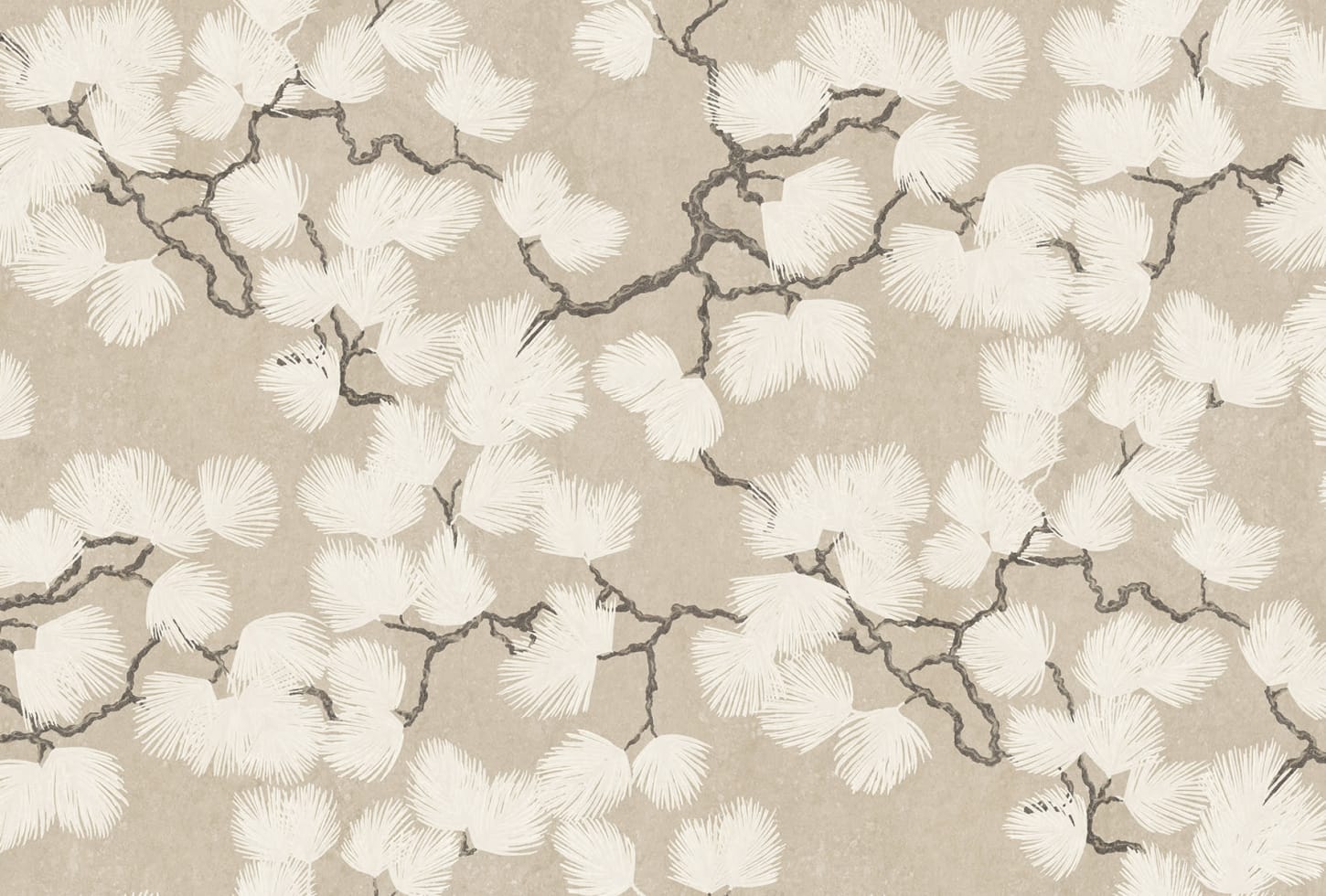 Sandberg pilttapeet Pine Mural, Beige S10487