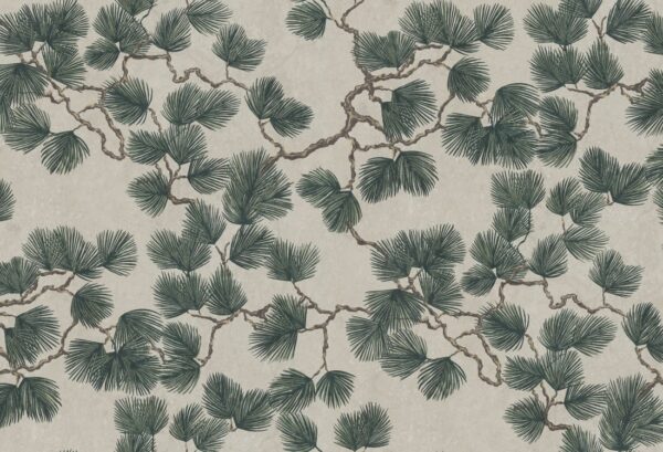 Sandberg pilttapeet Pine Mural, Green S10488