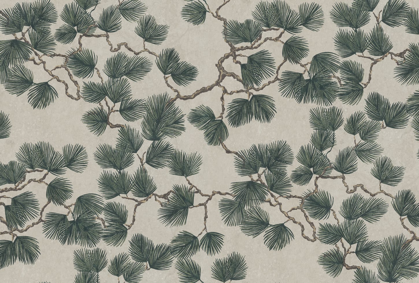 Sandberg pilttapeet Pine Mural, Green S10488