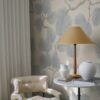 Sandberg pilttapeet Pine Mural, Misty Blue S10489