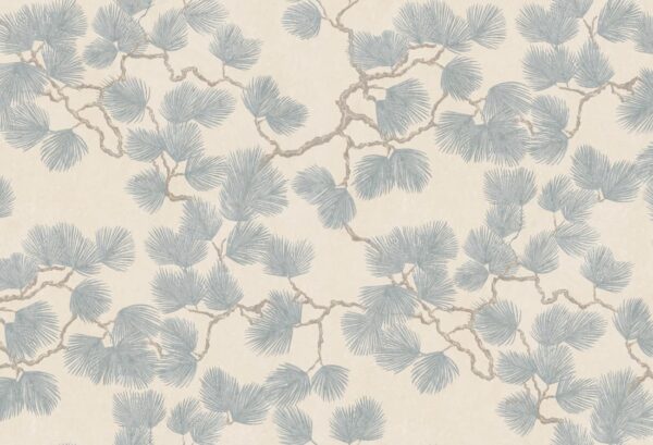 Sandberg pilttapeet Pine Mural, Misty Blue S10489