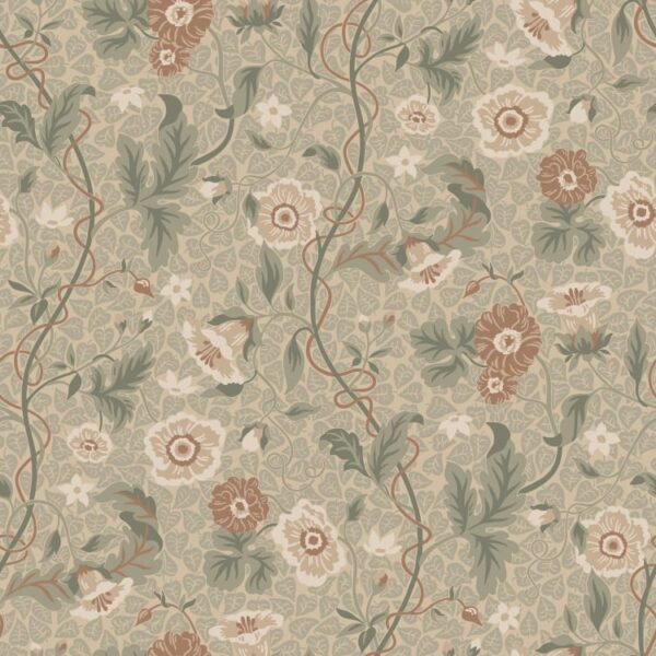 Sandberg tapeet Ulla, Garden Green S10499