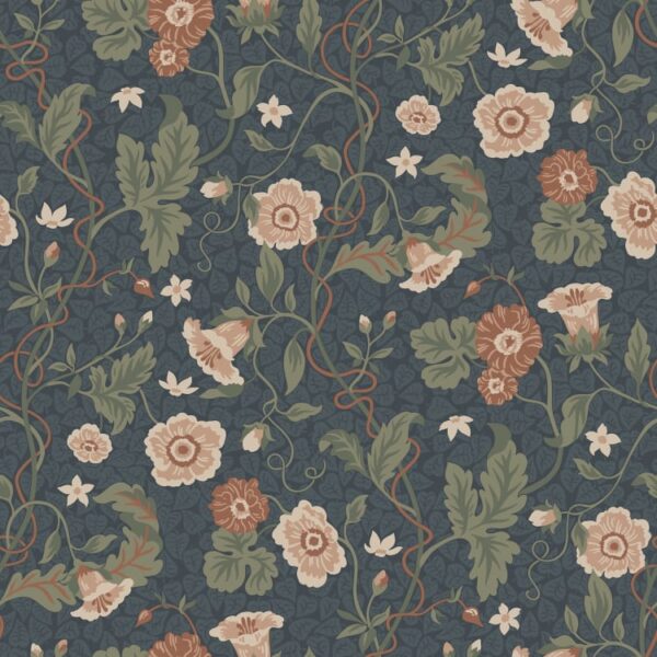 Sandberg tapeet Ulla, Midnight Blue S10500