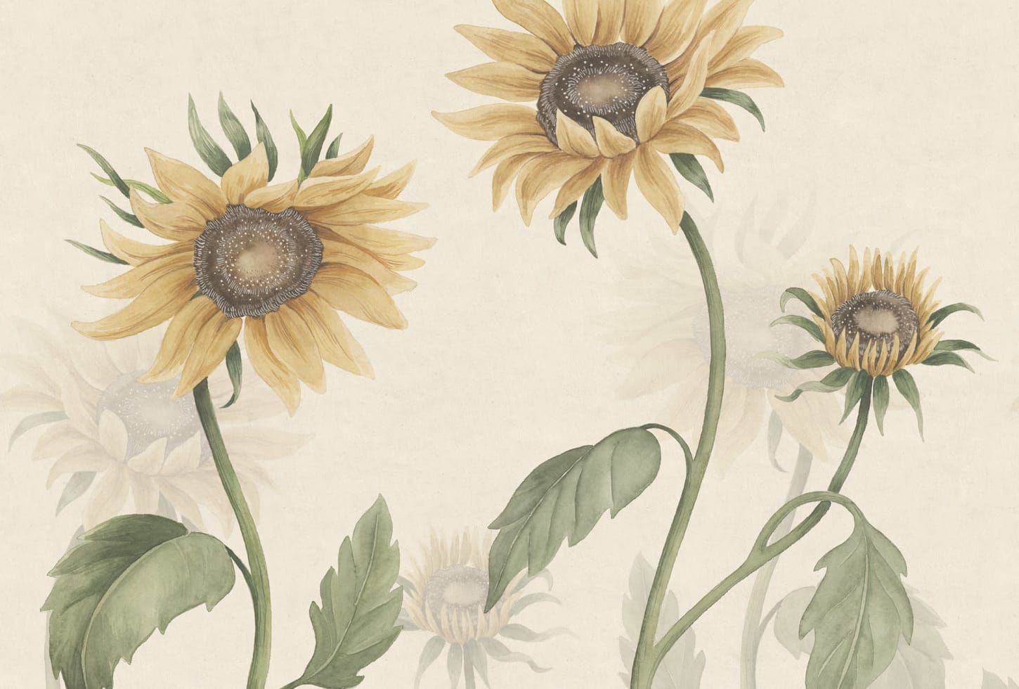 Sandberg pilttapeet Sunflowers, Yellow S10527