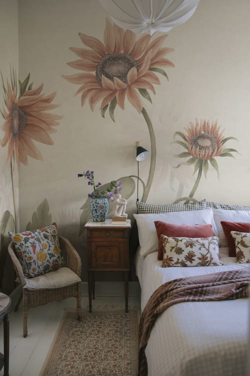 Sandberg pilttapeet Sunflowers, Peach S10528