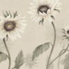Sandberg pilttapeet Sunflowers, White S10529