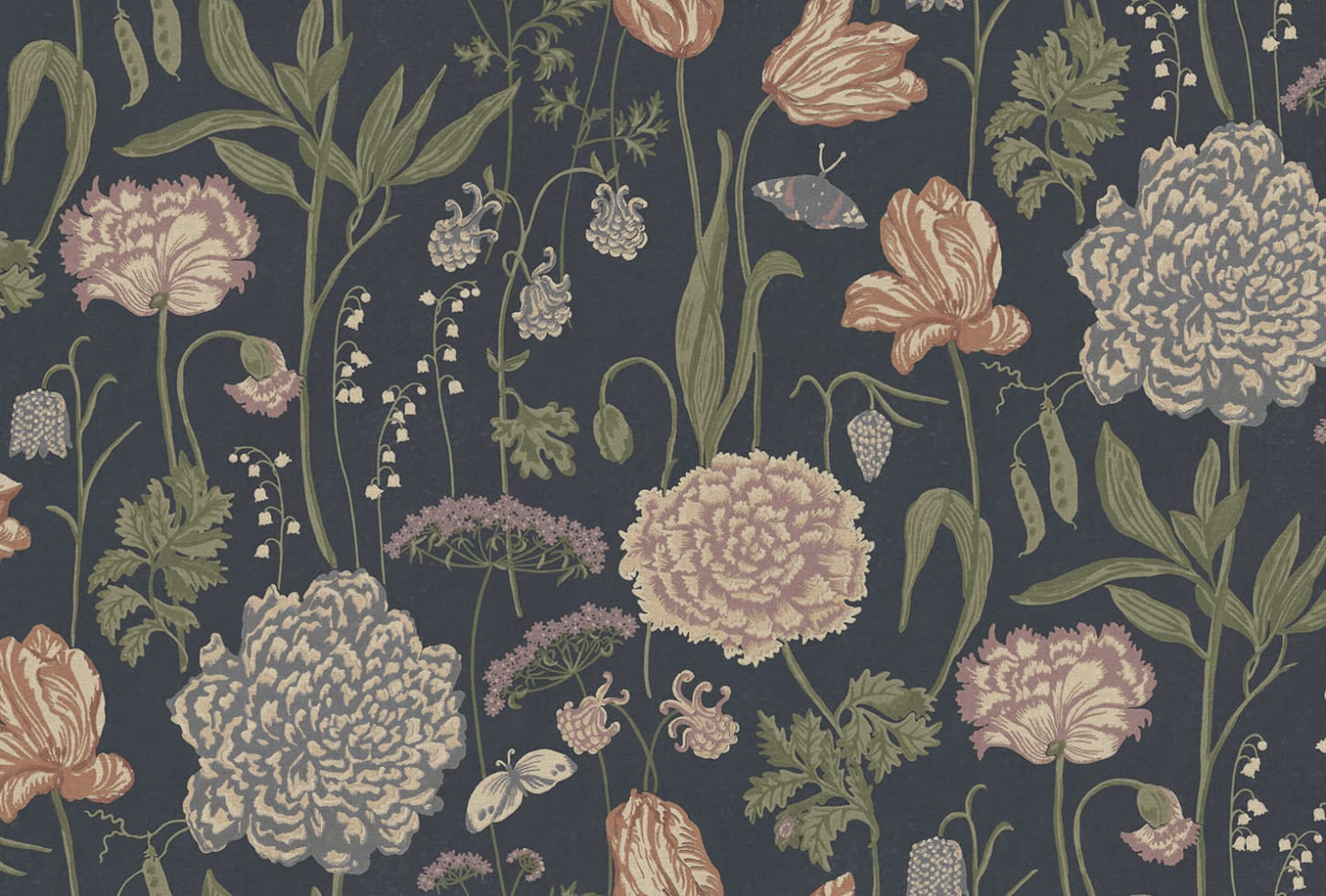 Sandberg pilttapeet Aurelie Mural, Dark Blue S10534
