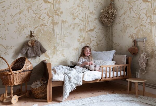 Sandberg pilttapeet Chinoiserie Garden, Beige S10544