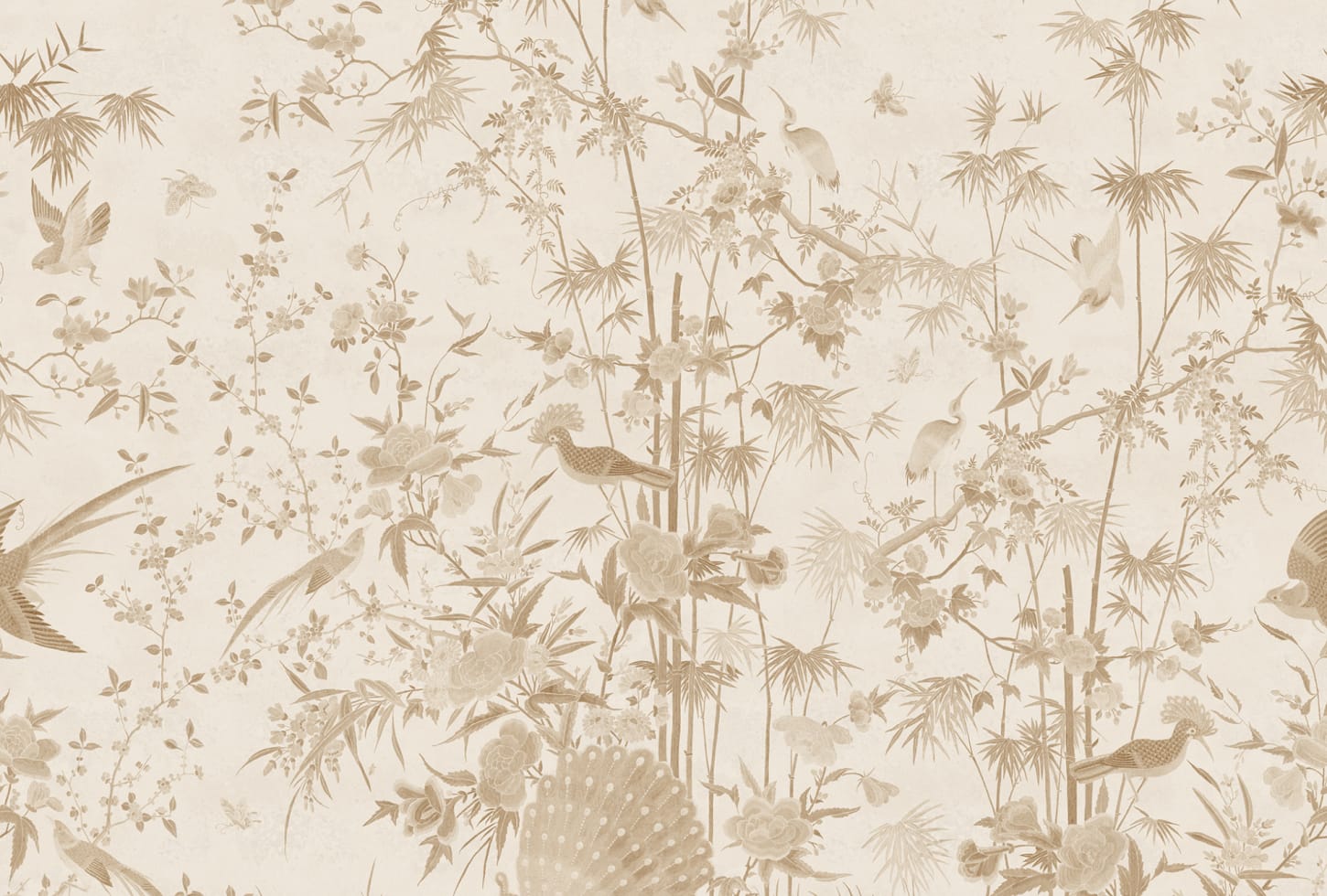 Sandberg pilttapeet Chinoiserie Garden, Beige S10544