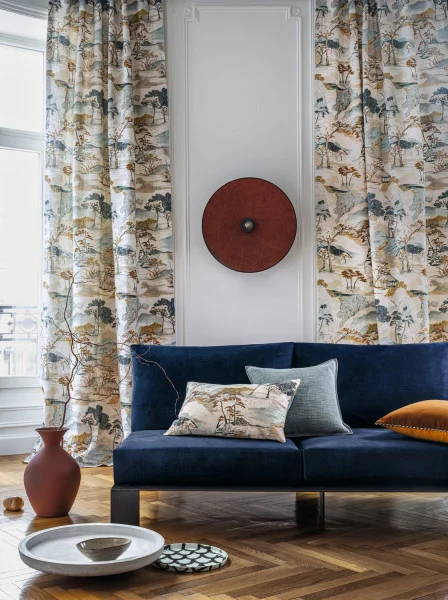 Casamance kangas Matsu Celadon Terre De Sienne