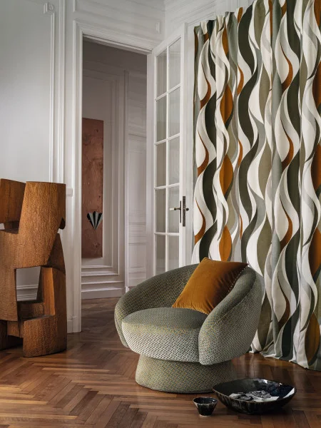Casamance kangas Mola Celadon