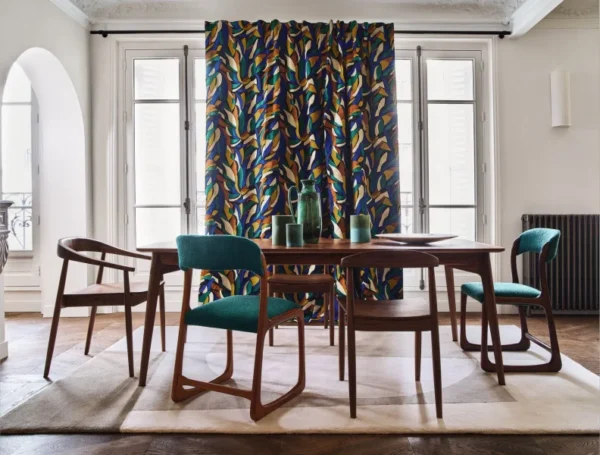 Casamance kangas Defile Orange Brulee / Olive / Anthracite
