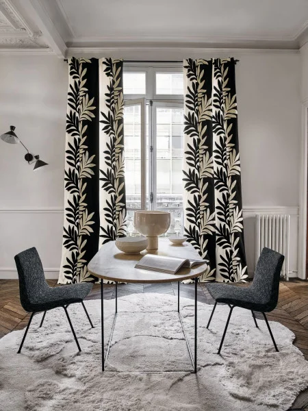 Casamance kangas Sophora Blanc / Noir De Lune