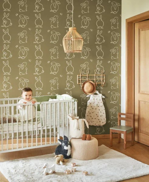 136518 Casadeco tapeet Funny Bunny
