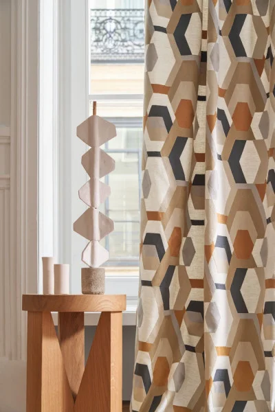 Casamance kangas Decoupage Beige Anthracite