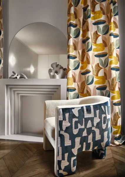 141476 Casamance kangas Lovesong Orage Rose Poudre