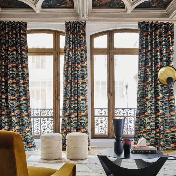 Casamance kangas Strates Ambre Rose Poudre