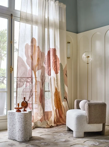 166390 Casamance kangas Jardin D Este Nude Beige