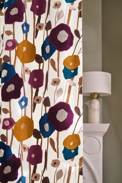 177918 Casamance kangas Manali Bleu Azurite Pourpre