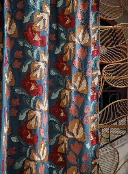 Casamance kangas Ayana Céladon Grenat