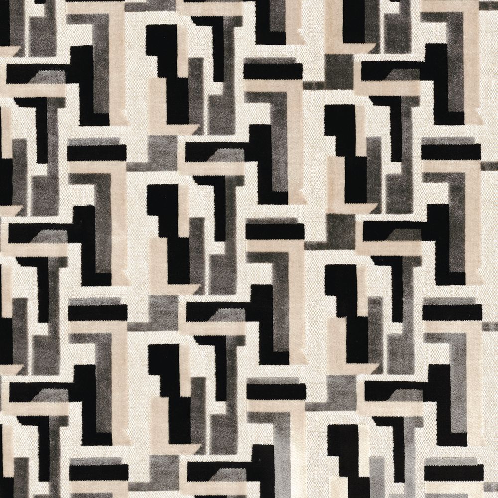 Casamance kangas Bebop Gris / Noir De Lune