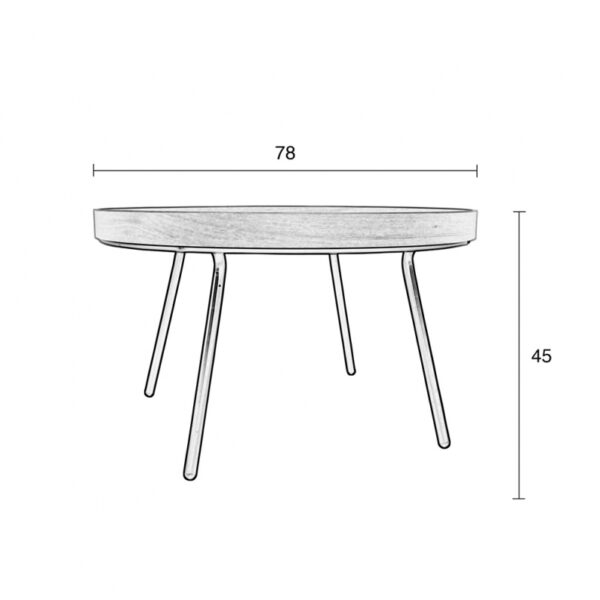 Zuiver tabel Oak Tray